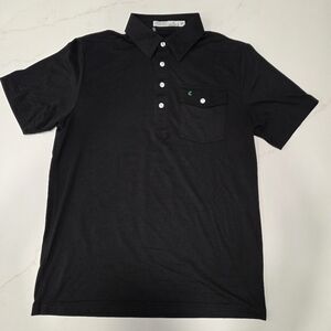 Criquet Black Polo Shirt with Chest Pocket